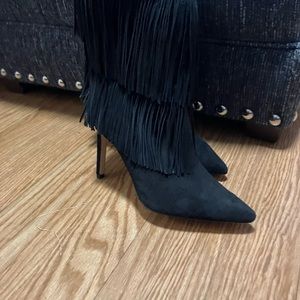 Sam Edelman 4 inch fringe booties